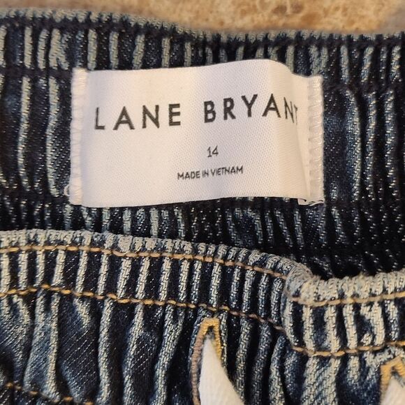 Lane Bryant Pull On Mid Rise Torn Wide Leg Jeans Plussize 14 NWT - Picture 11 of 14